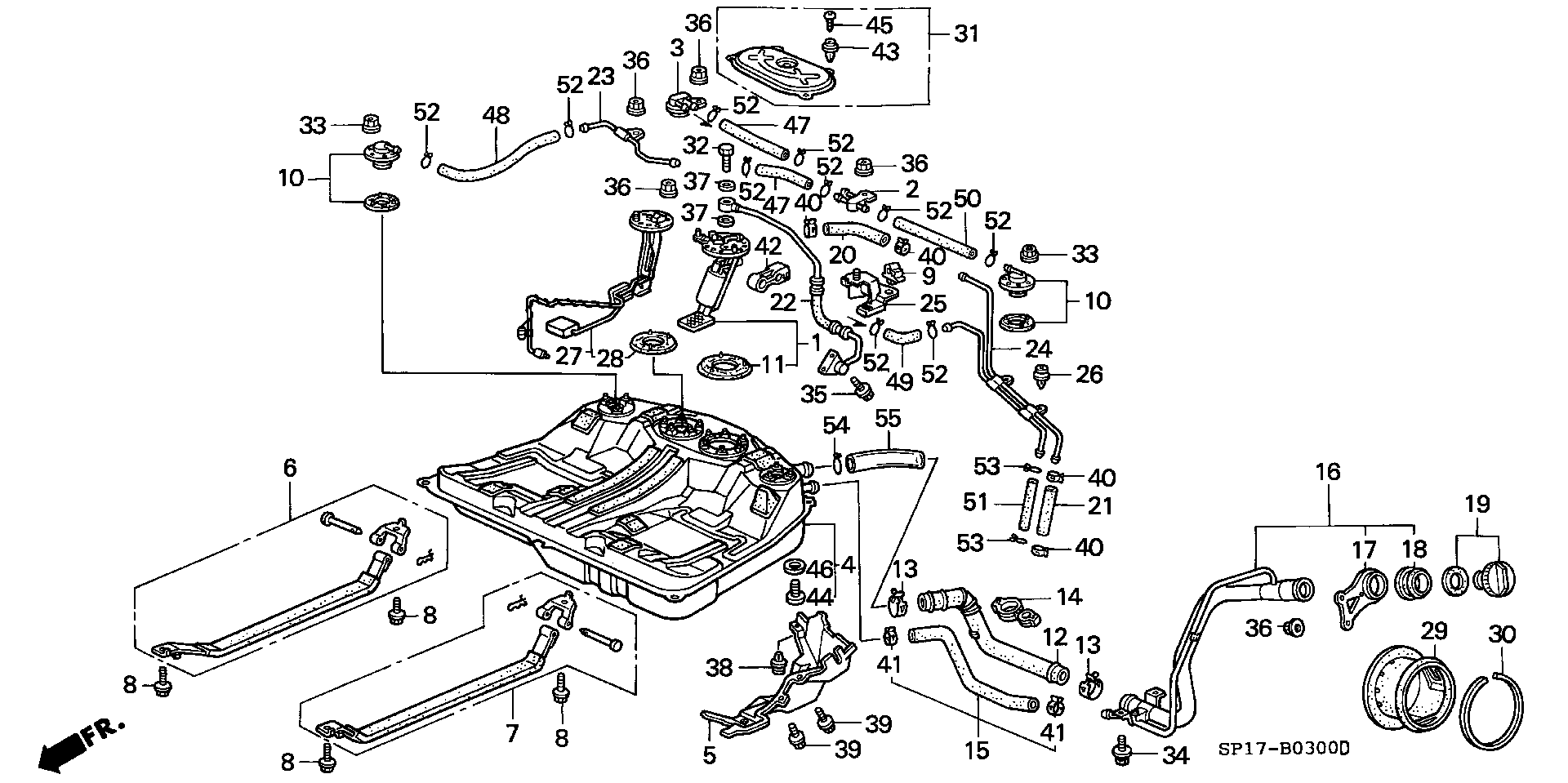 Honda 17040-SP0-A30 - Pompa combustibil allinparts.ro