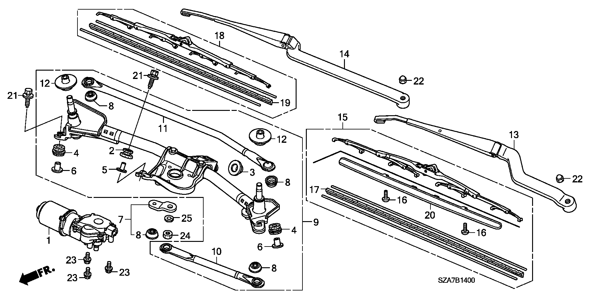 Honda 76620SZAR01 - Lamela stergator allinparts.ro