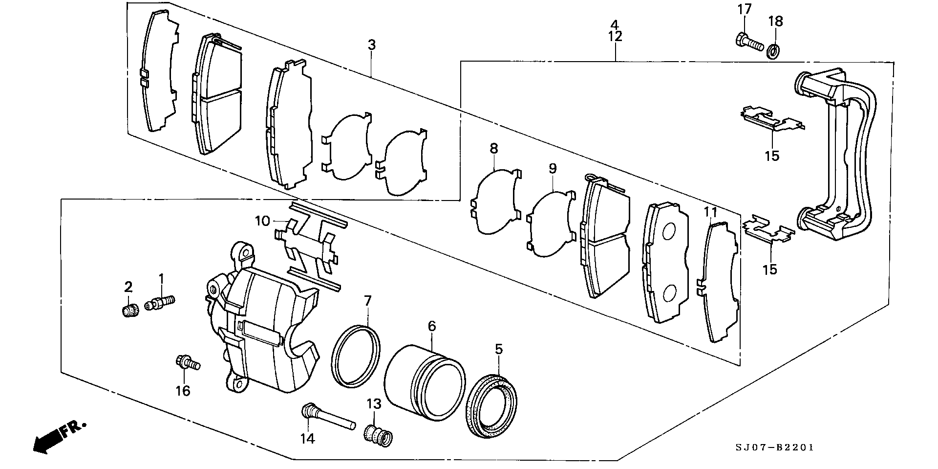 ACURA 45022SD4A10 - Set placute frana,frana disc allinparts.ro