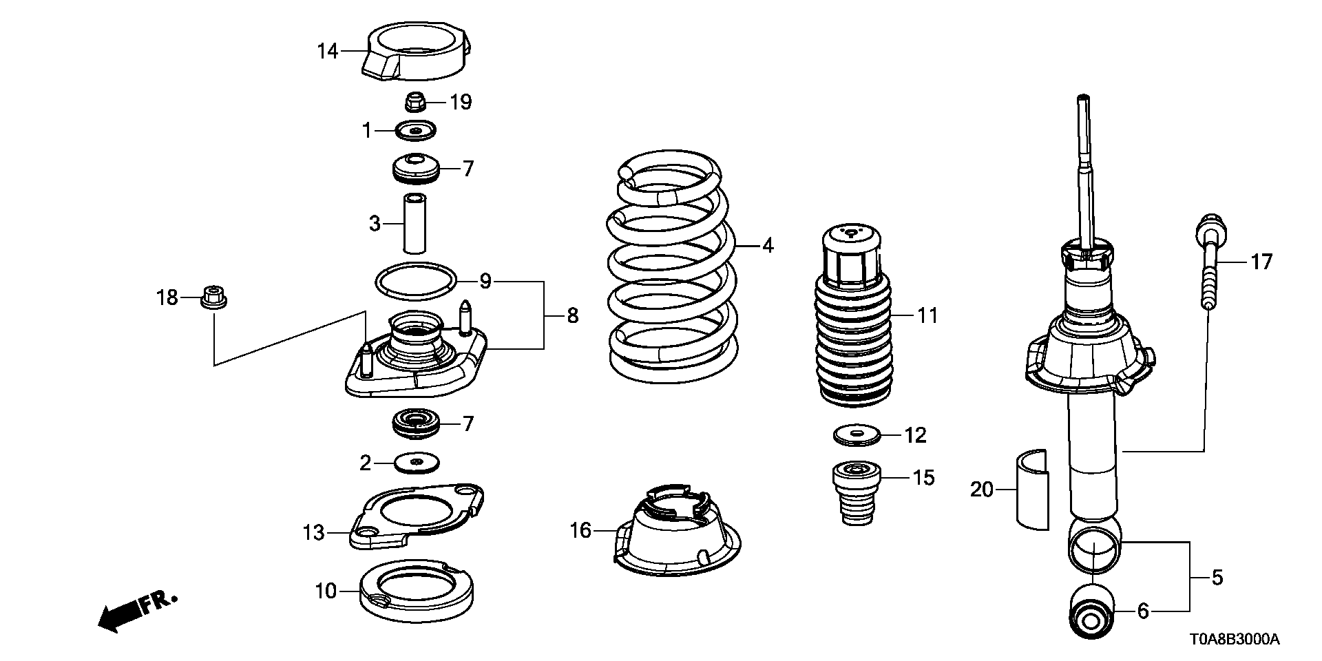 MAZDA 51728-SR0-003 - Rulment sarcina suport arc allinparts.ro