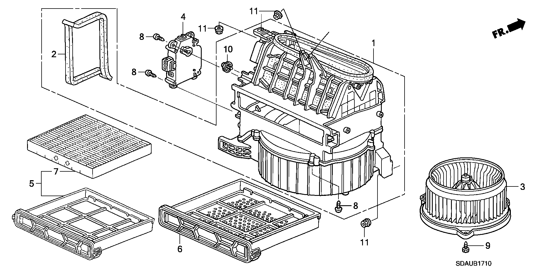 Honda 80292-SEA-003 - Filtru, aer habitaclu allinparts.ro
