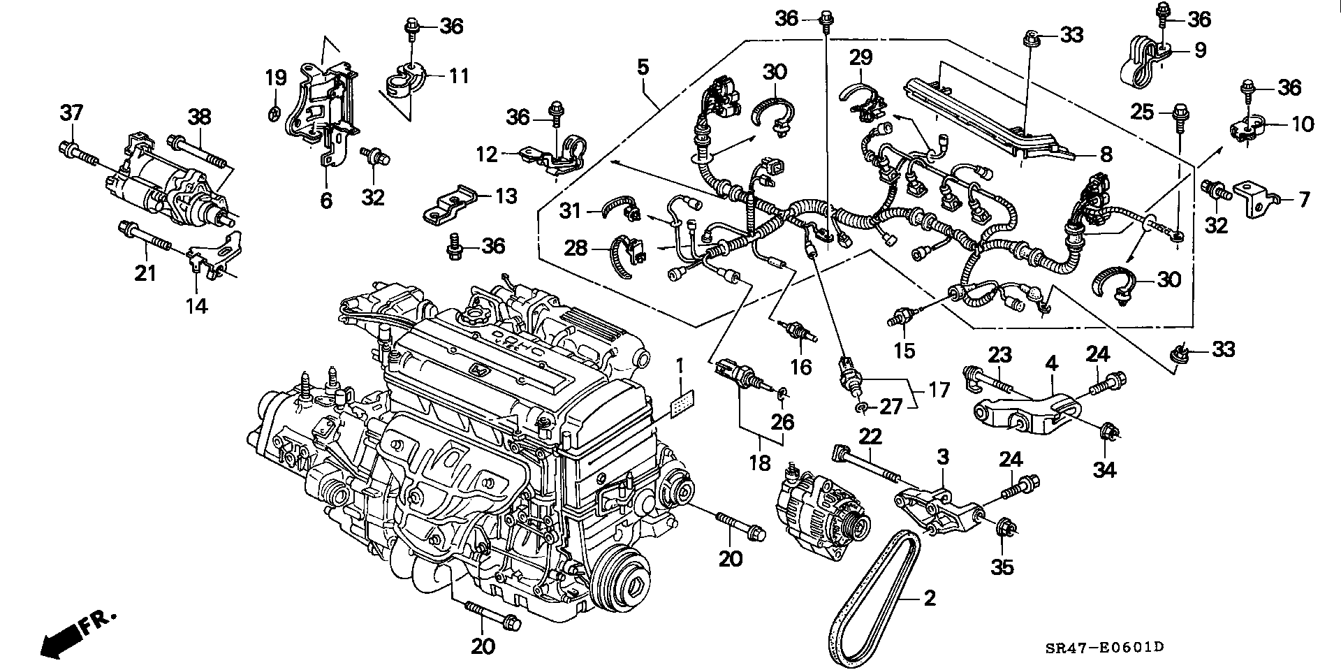 Honda 31110-PR4-A05 - Curea transmisie cu caneluri allinparts.ro