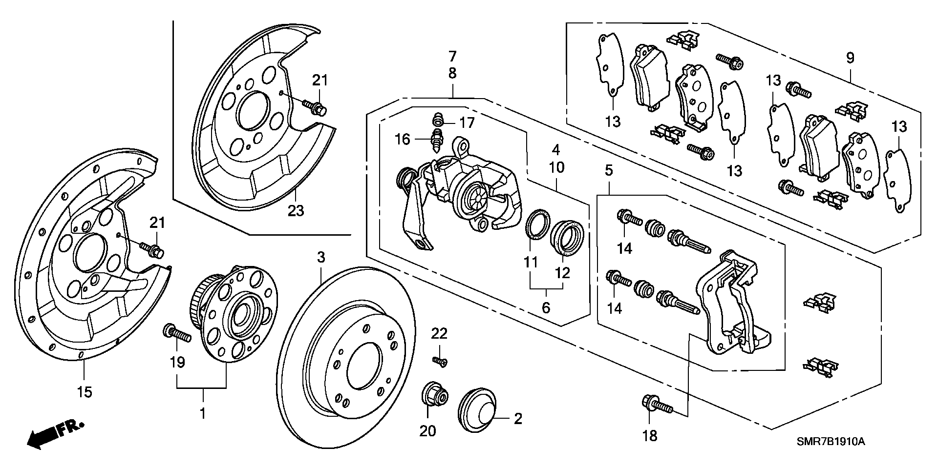 Honda 43019-SMG-E02 - Etrier frana allinparts.ro