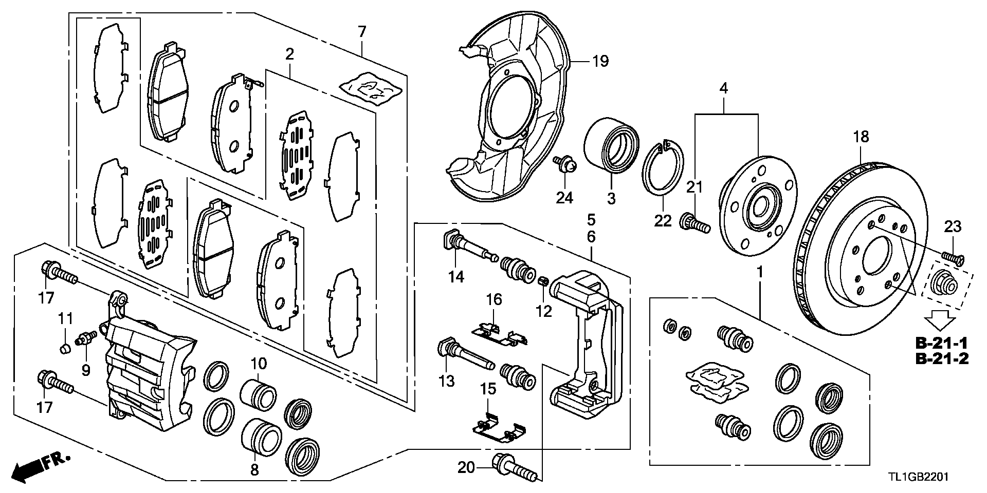 Honda 45018TL0G50 - Etrier frana allinparts.ro