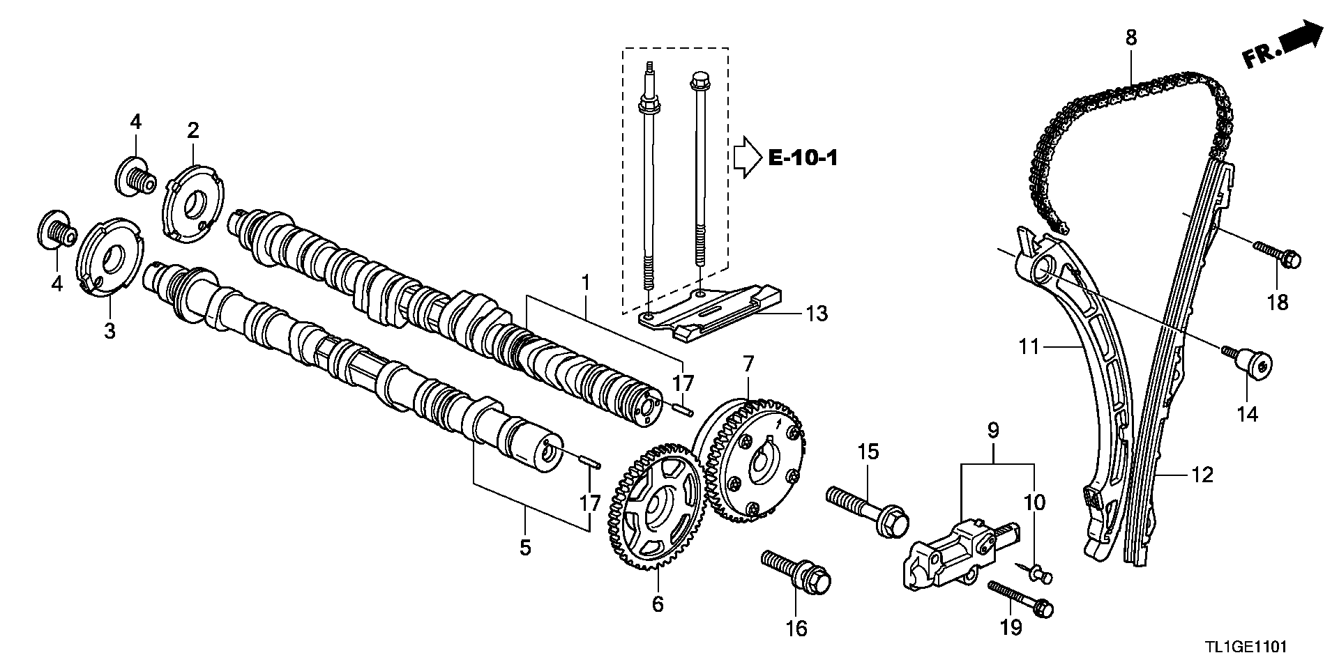 Honda 14510-R40-A01 - Honda 14510-R40-A01 - Chit lant de distributie allinparts.ro