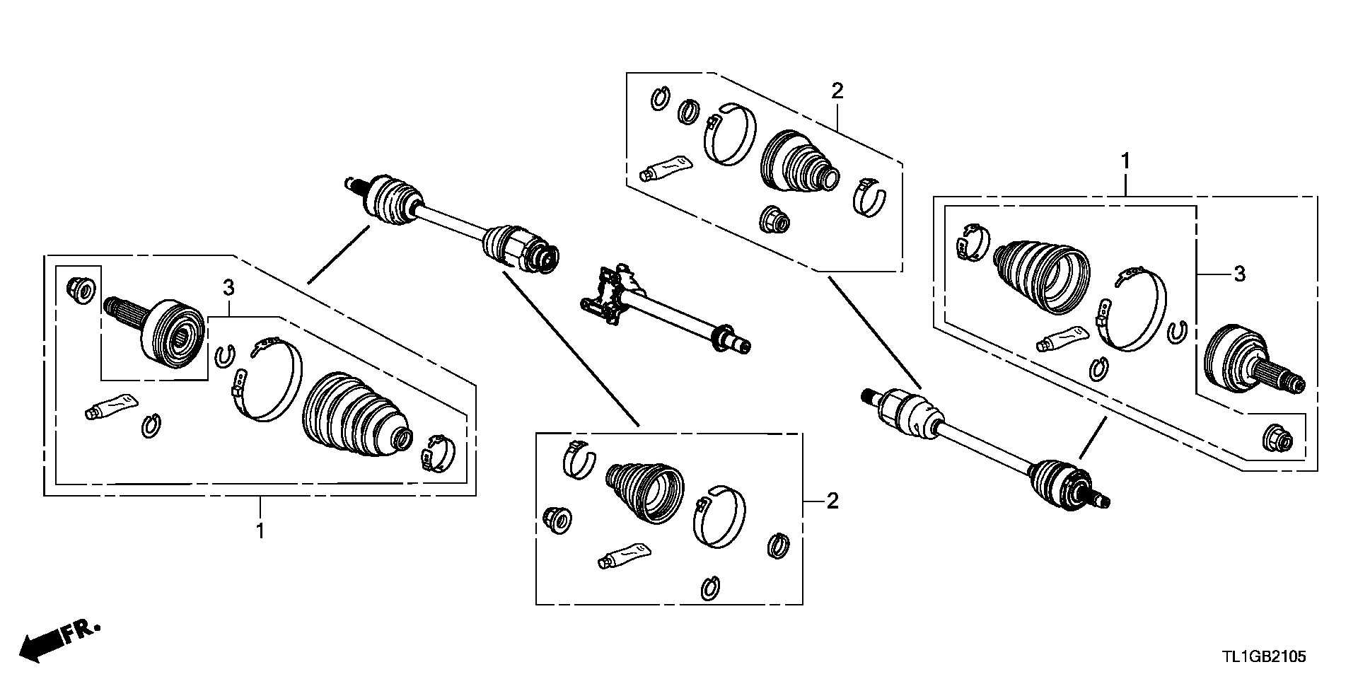 Honda 44014-TA0-A51 - Set articulatie, planetara allinparts.ro