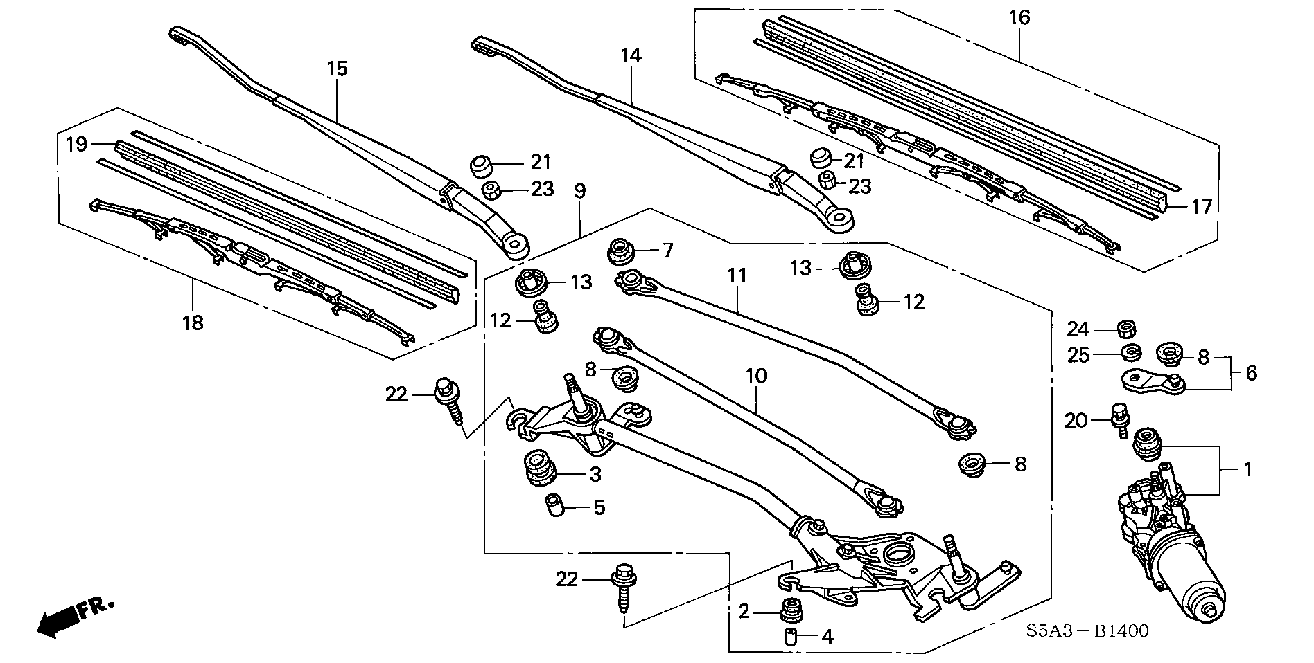 Honda 76630-S5A-A01 - Lamela stergator allinparts.ro