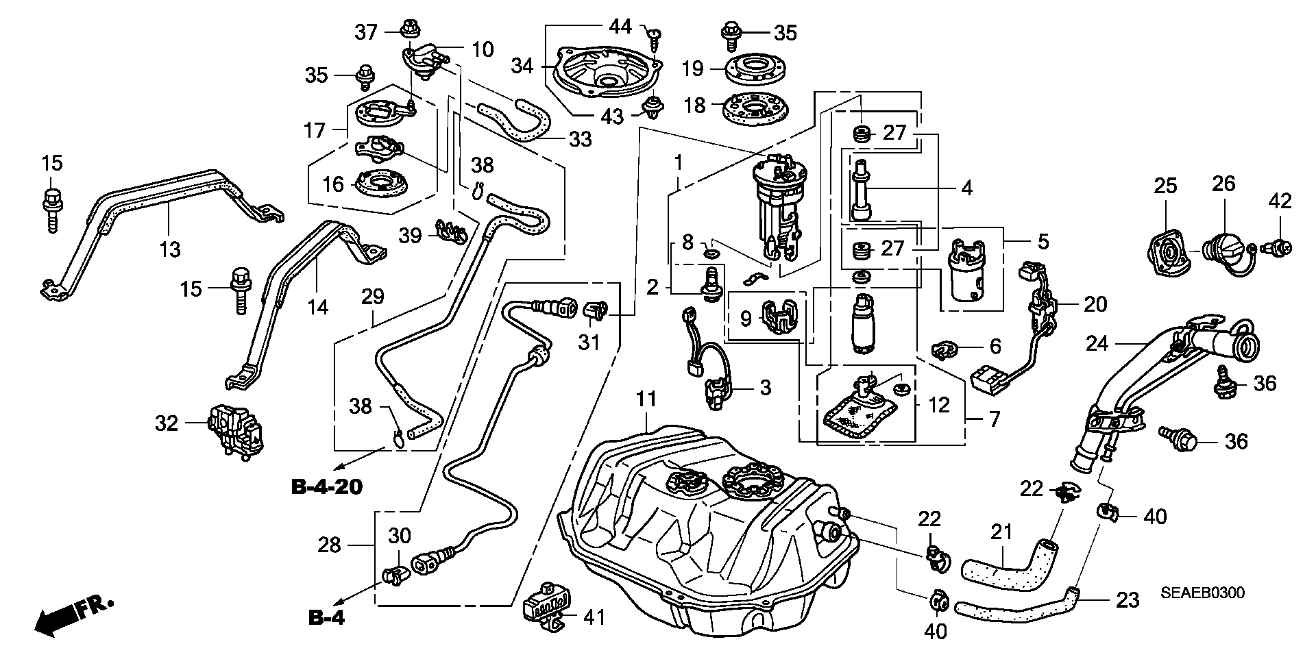 Honda 17040SEAP00 - Pompa combustibil allinparts.ro