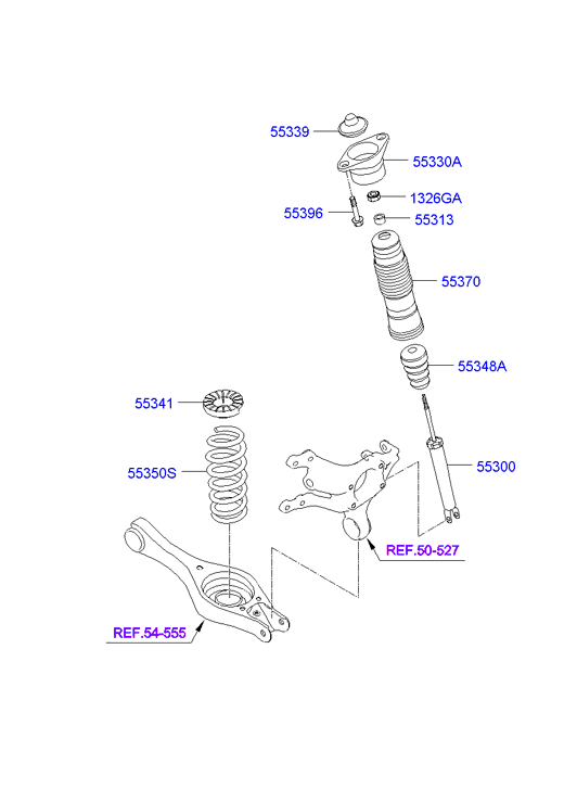 KIA-HYUNDAI 55311-2H000 - Amortizor allinparts.ro