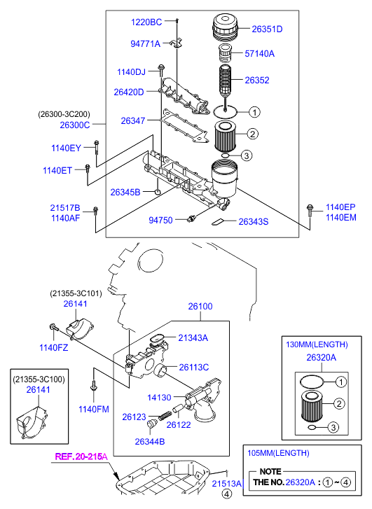 KIA-HYUNDAI 26320-3C100 - Filtru ulei allinparts.ro