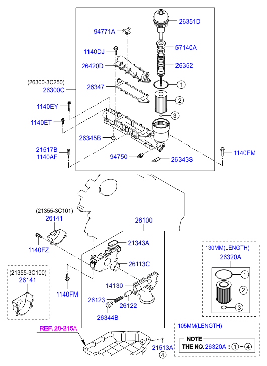 KIA-HYUNDAI 263203C700 - Filtru ulei allinparts.ro