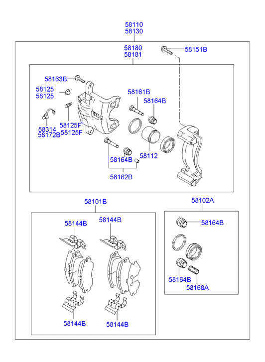 KIA-HYUNDAI 58190-2DA51 - Etrier frana allinparts.ro
