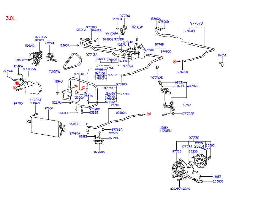 KIA-HYUNDAI 97713-33340 - Curea transmisie cu caneluri allinparts.ro