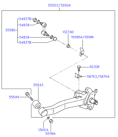 VAG 5558037020 - Brat / bieleta suspensie, stabilizator allinparts.ro