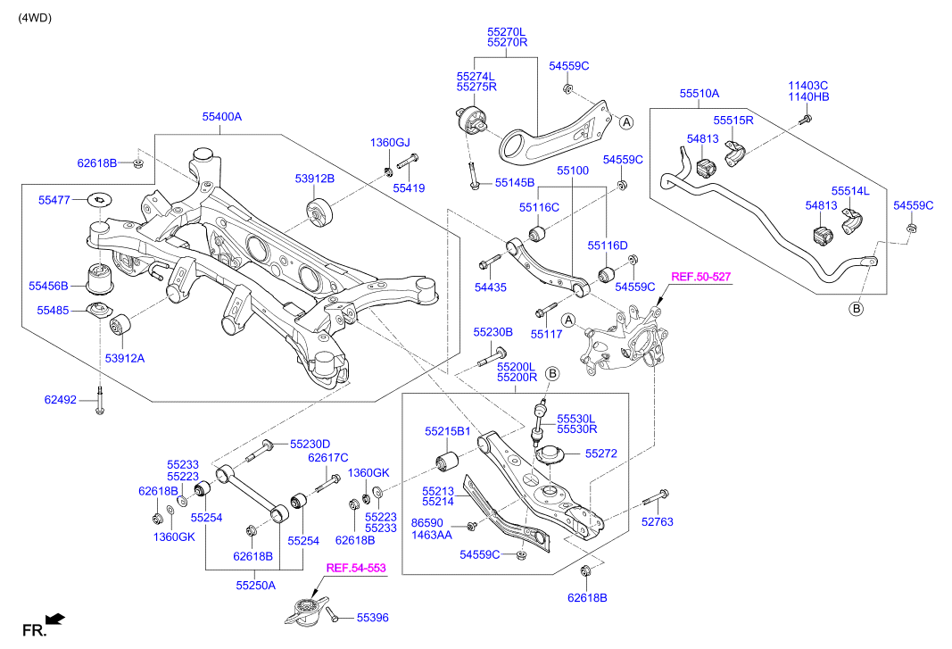 KIA-HYUNDAI 55275-D3000 - KIA-HYUNDAI 55275-D3000 - Suport,trapez allinparts.ro