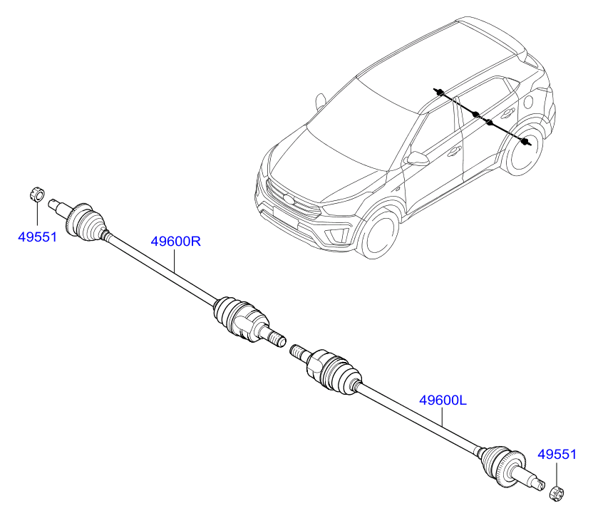 KIA-HYUNDAI 49600-M0000 - Set articulatie, planetara allinparts.ro