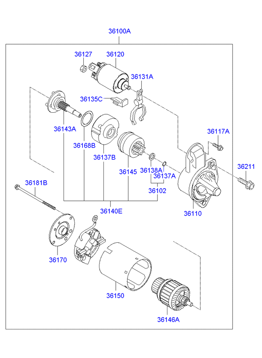 KIA-HYUNDAI 361002A300 - Starter allinparts.ro