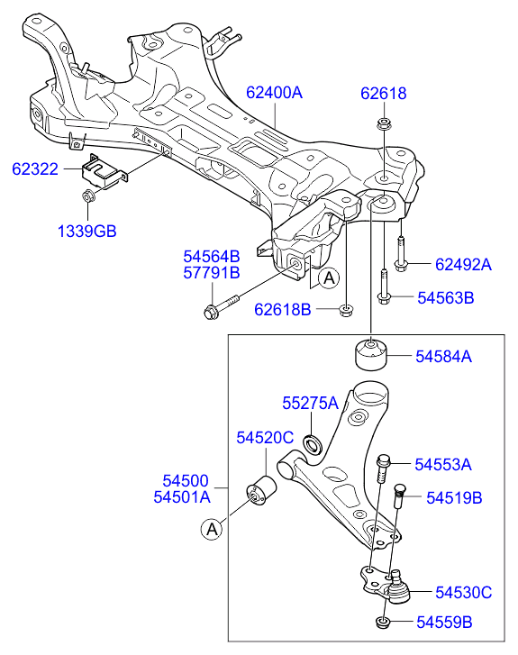 KIA-HYUNDAI 54501-2Y000 - Brat, suspensie roata allinparts.ro