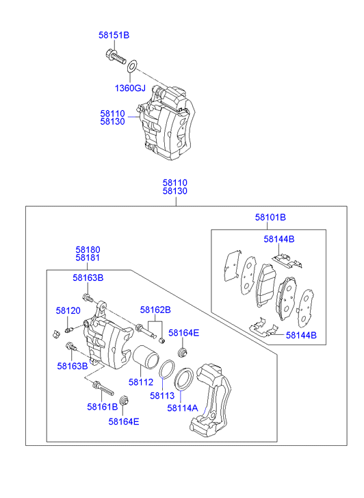 KIA-HYUNDAI 58110-2Y000 - Etrier frana allinparts.ro