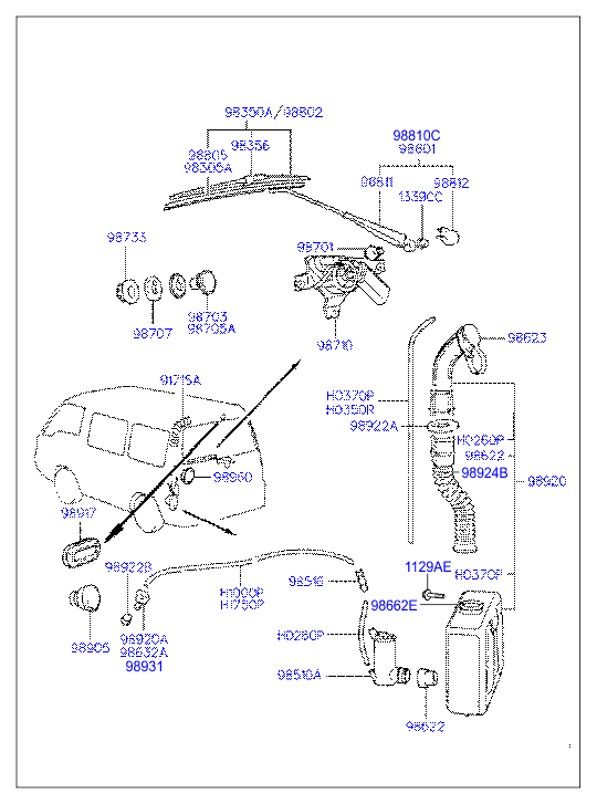 KIA-HYUNDAI 9836002000 - Lamela stergator allinparts.ro