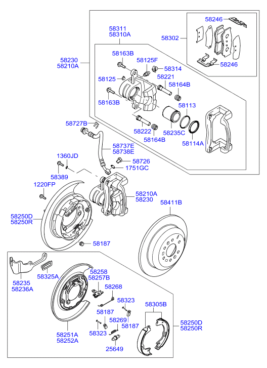 KIA-HYUNDAI 582302P700 - Etrier frana allinparts.ro