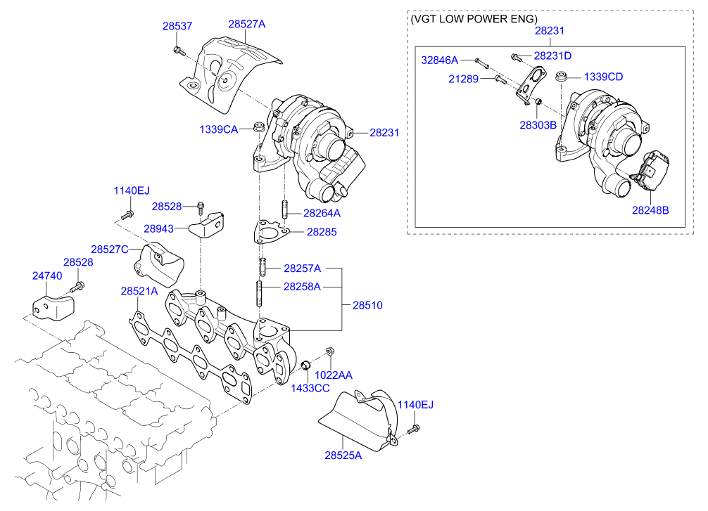 Mercedes-Benz 282312F100 - Set de reparatie, turbo allinparts.ro