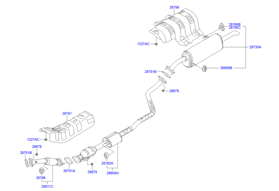 MAZDA 2876836000 - Suport, toba esapament allinparts.ro