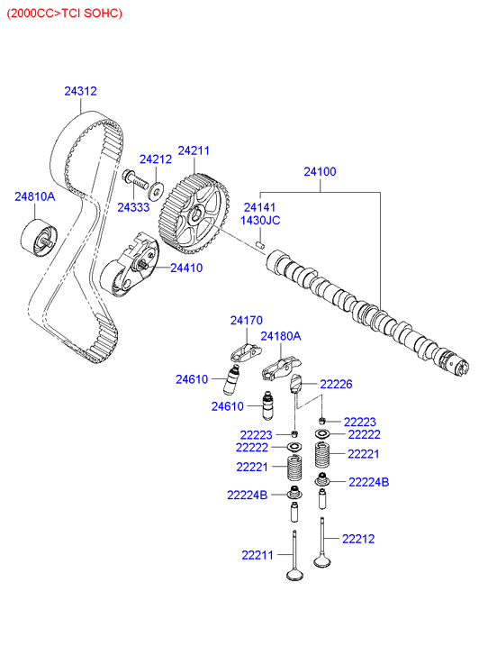 KIA-HYUNDAI 24312 38010 - Curea de distributie allinparts.ro