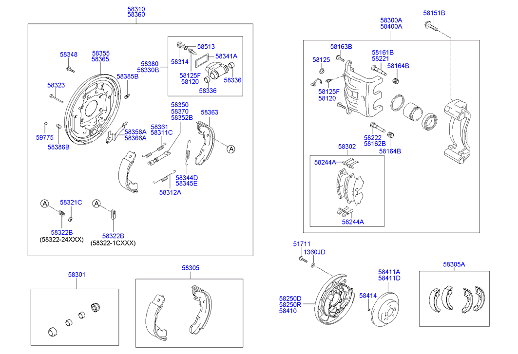 KIA-HYUNDAI 583021CA00 - Set placute frana,frana disc allinparts.ro