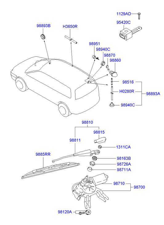 KIA-HYUNDAI 9882017000 - Lamela stergator allinparts.ro