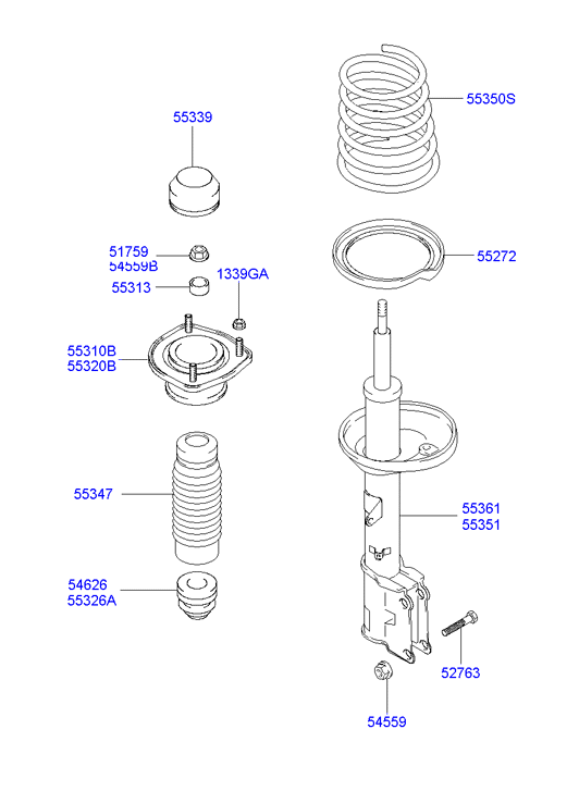 KIA-HYUNDAI 5535117500 - Amortizor allinparts.ro