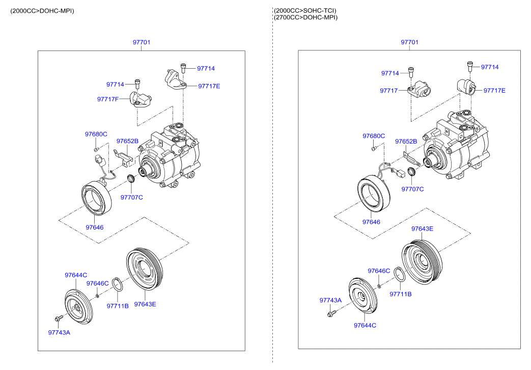 KIA-HYUNDAI 977013A481 - Compresor, climatizare allinparts.ro