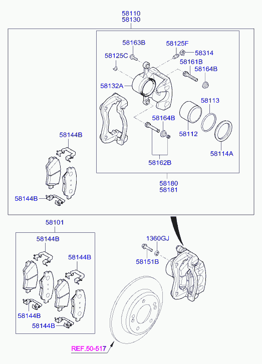 Honda 58130B9700 - Etrier frana allinparts.ro
