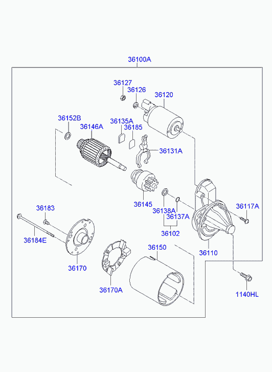 KIA-HYUNDAI 361002B102 - Starter allinparts.ro