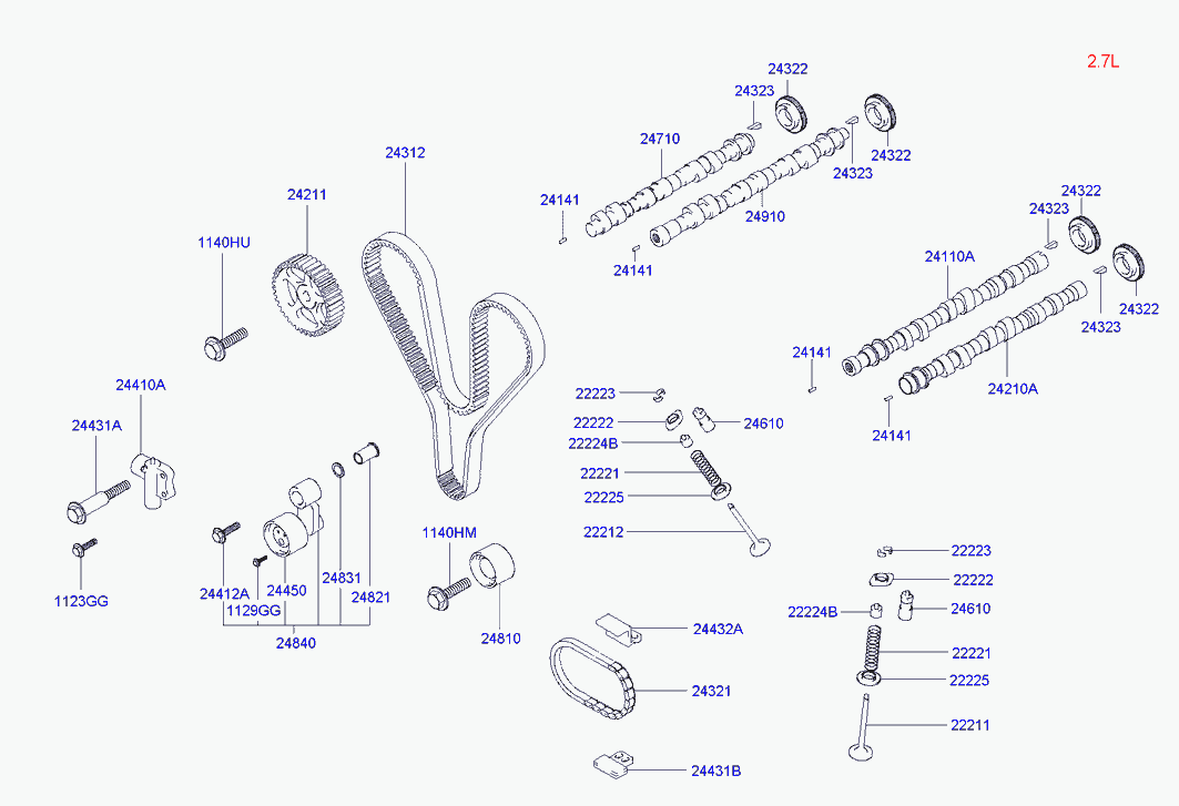 KIA-HYUNDAI 24312 38020 - Curea de distributie allinparts.ro