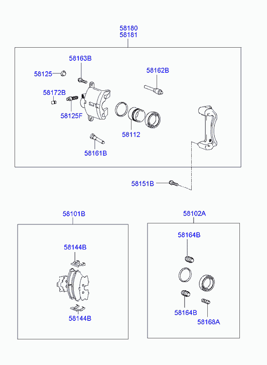 KIA-HYUNDAI 58101-38A81 - Set placute frana,frana disc allinparts.ro