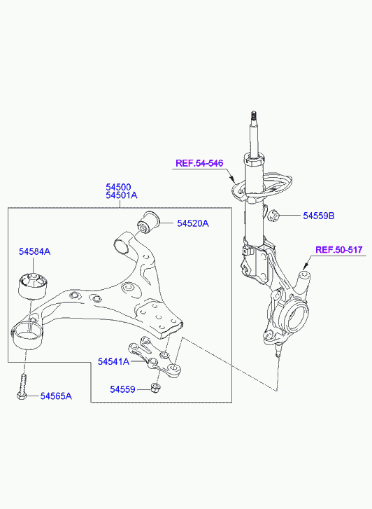 KIA-HYUNDAI 54501-2E000 - Brat, suspensie roata allinparts.ro