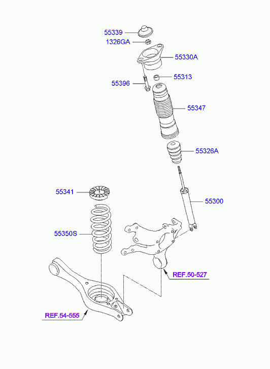 KIA-HYUNDAI 553112L100 - Amortizor allinparts.ro