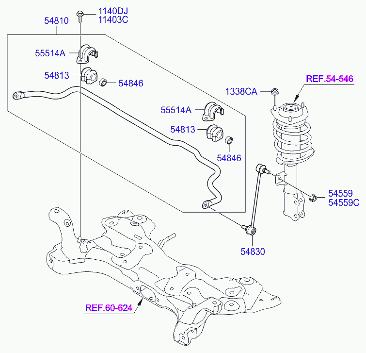 TOYOTA 548304L000 - Brat / bieleta suspensie, stabilizator allinparts.ro