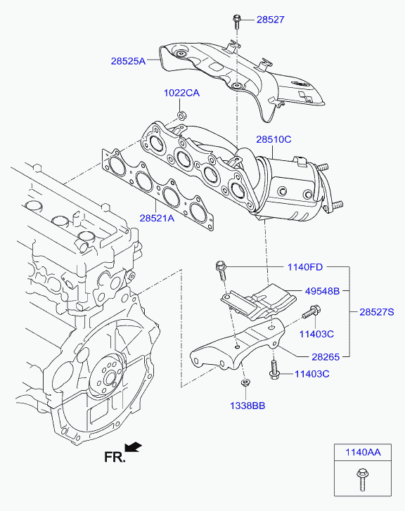 KIA-HYUNDAI 28510-2BEF1 - Catalizator allinparts.ro