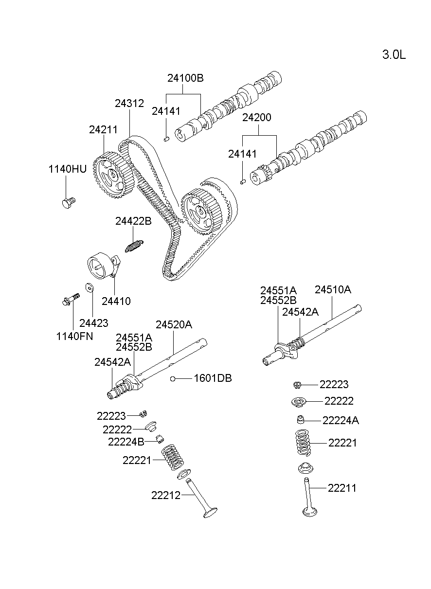 KIA-HYUNDAI 24317-42010 - Rola intinzator,curea distributie allinparts.ro