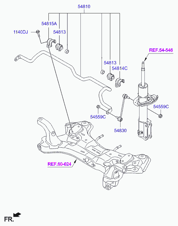 KIA-HYUNDAI 54830-C8000 - KIA-HYUNDAI 54830-C8000 - Brat / bieleta suspensie, stabilizator allinparts.ro