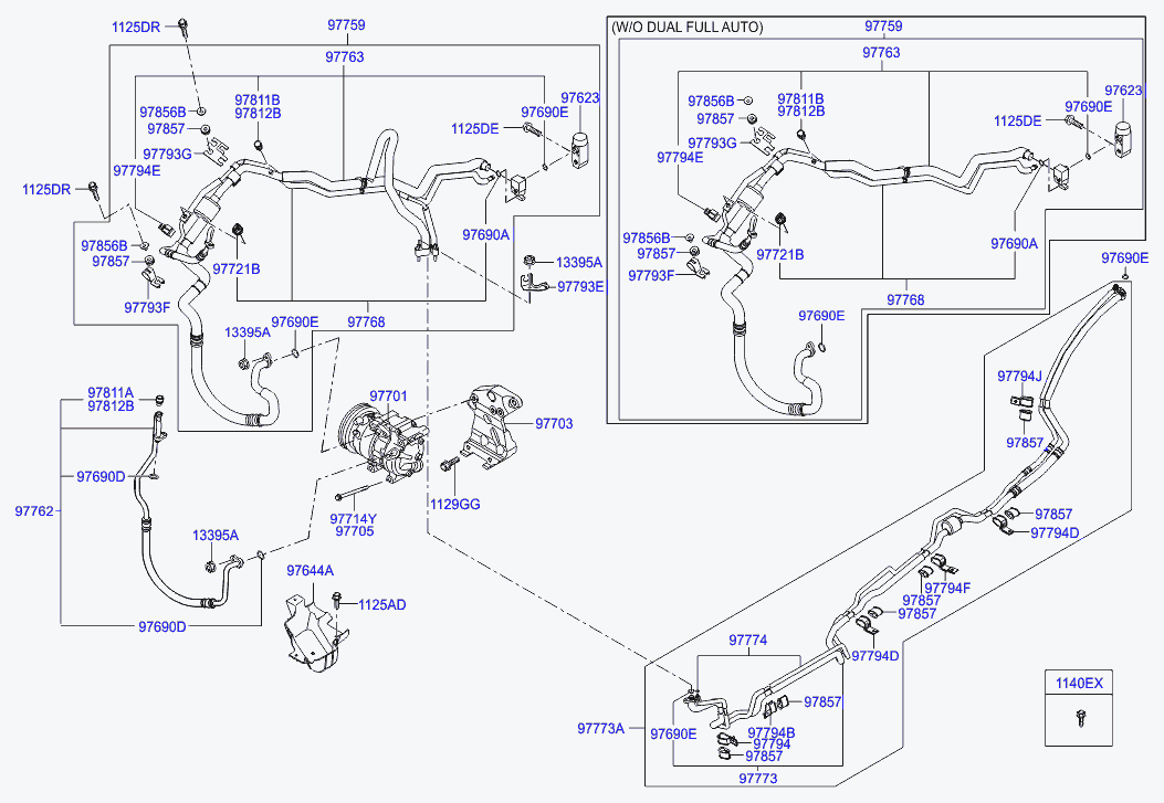 KIA-HYUNDAI 977012B101 - Compresor, climatizare allinparts.ro