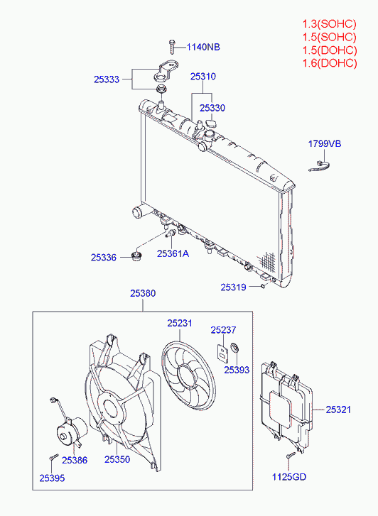 KIA-HYUNDAI 25330-33101 - Buson,radiator allinparts.ro