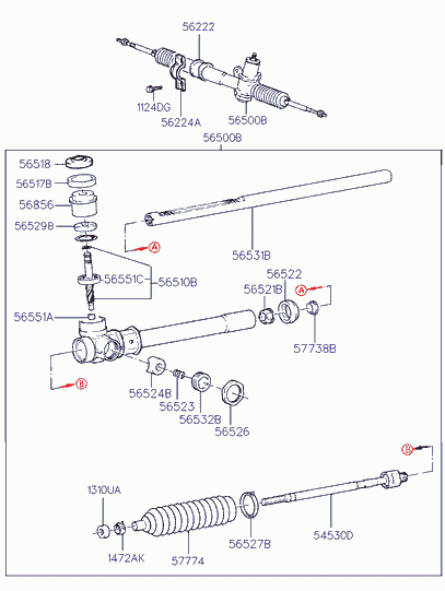 KIA-HYUNDAI 56528-02000 - Ansamblu burduf, directie allinparts.ro