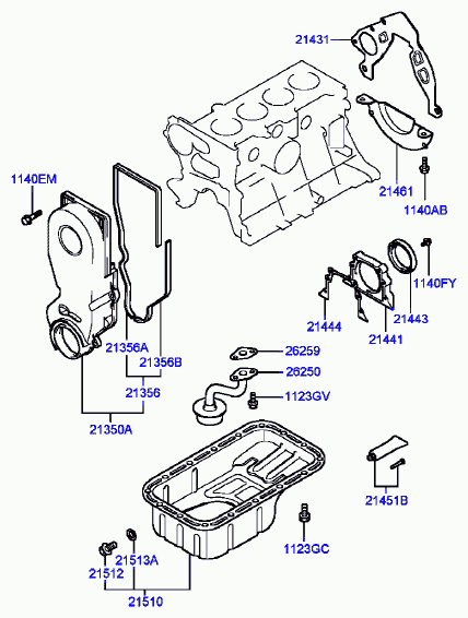KIA-HYUNDAI 21443-02500 - Simering, arbore cotit allinparts.ro