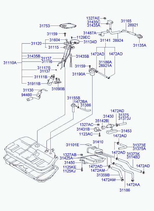 KIA-HYUNDAI 31110-38200 - Modul alimentare combustibil allinparts.ro