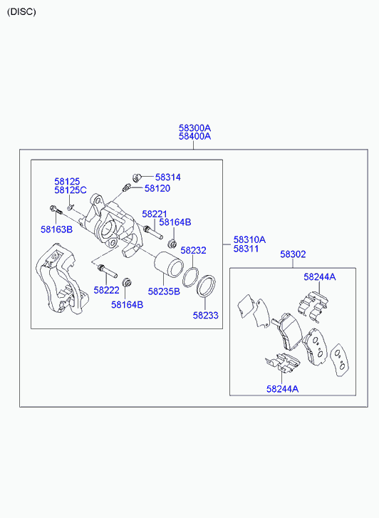 Buessing 58302-1JA31 - Set placute frana,frana disc allinparts.ro