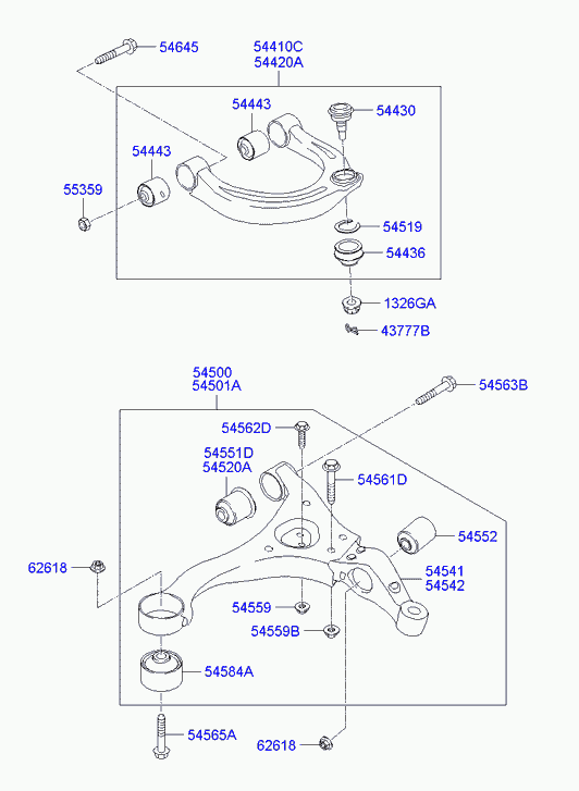 KIA-HYUNDAI 54501-3K500 - Brat, suspensie roata allinparts.ro