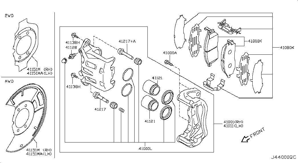 Infiniti D1060EJ20A - Set placute frana,frana disc allinparts.ro